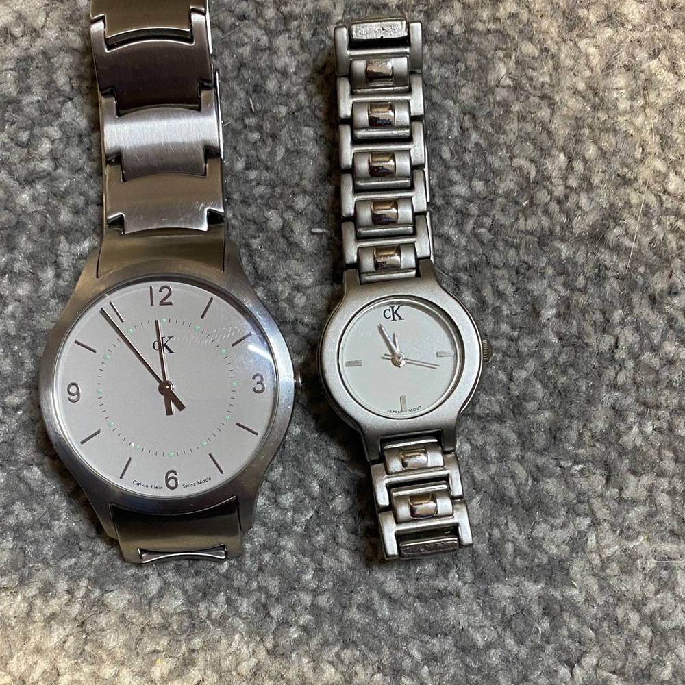 Calvin Klein Silver Watch Pair